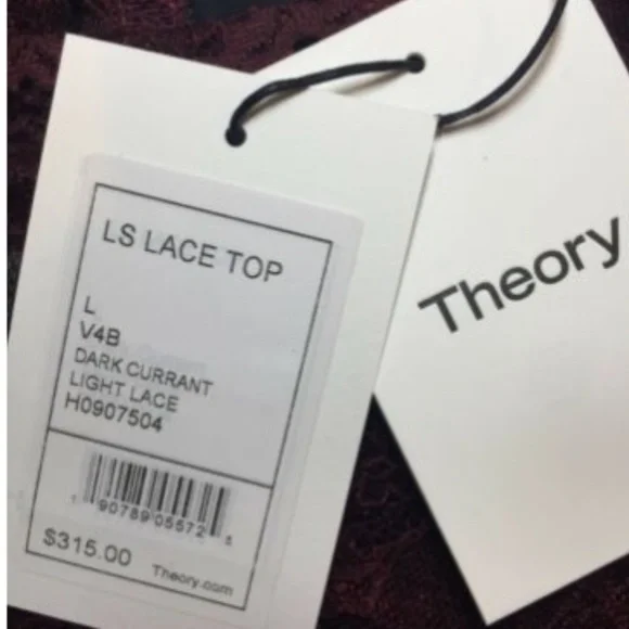 THEORY  Sheer Lace Top - Picture 8 of 8